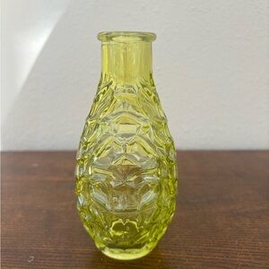 Vintage MCM Sunshine Yellow Textured Bud Vase